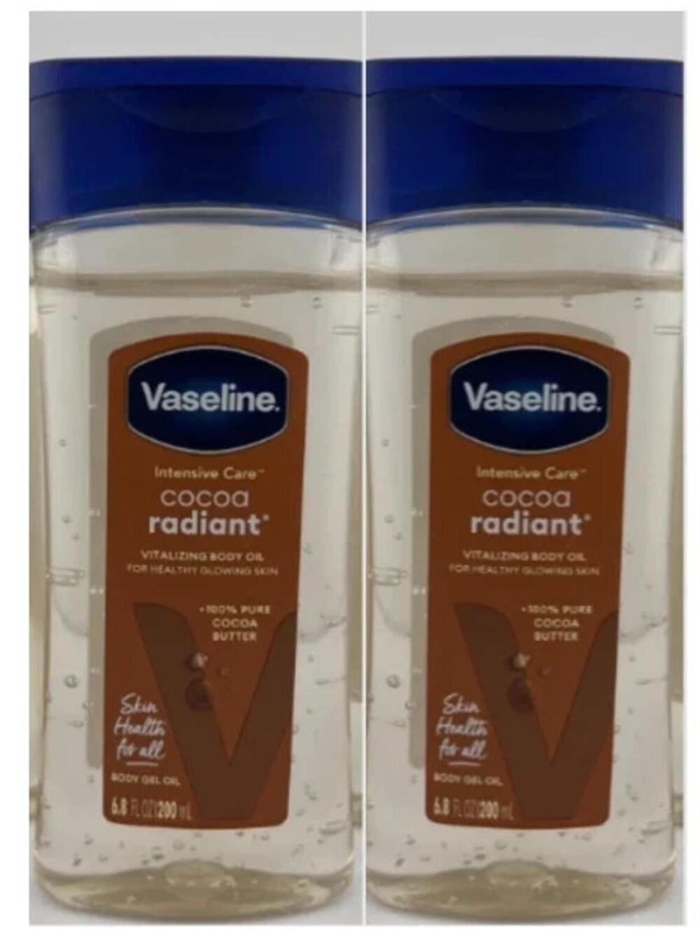 **SOLD** Vaseline Intensive Care Body GEL OIL Cocoa Radiant, 6.8 oz Ea,